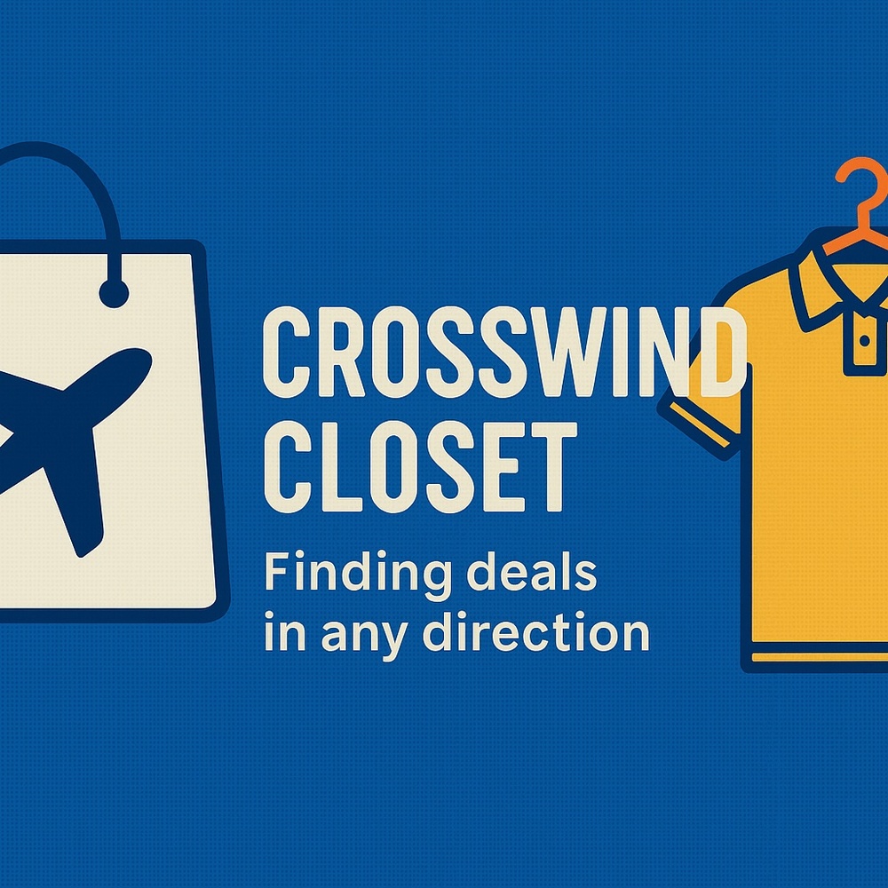 ✈️ Welcome to Crosswind Closet – where great style always clears the runway.